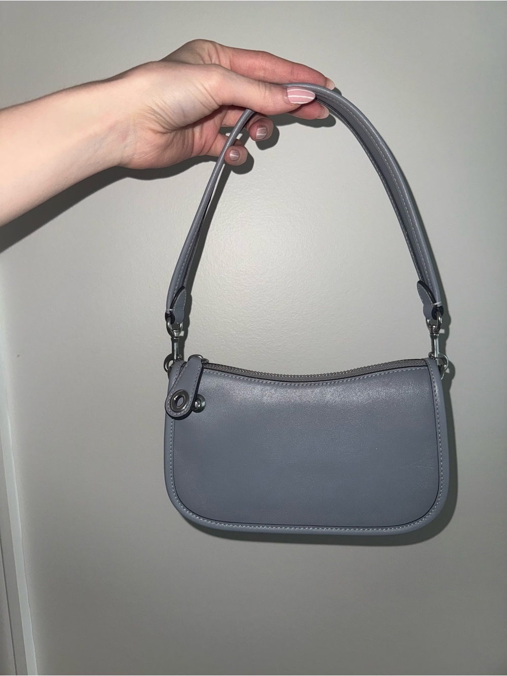 Baby blue mini coach bag
